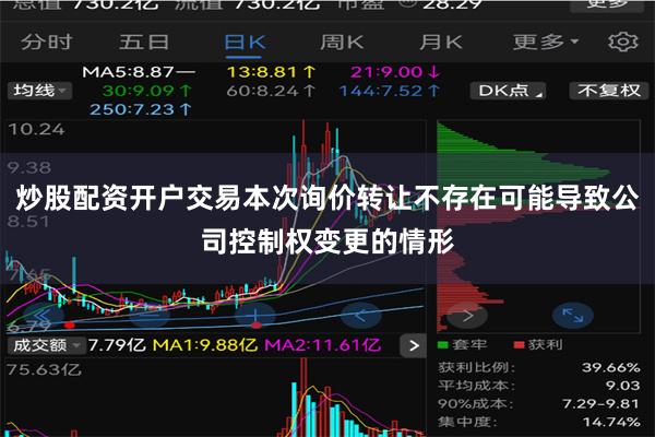 炒股配资开户交易本次询价转让不存在可能导致公司控制权变更的情形